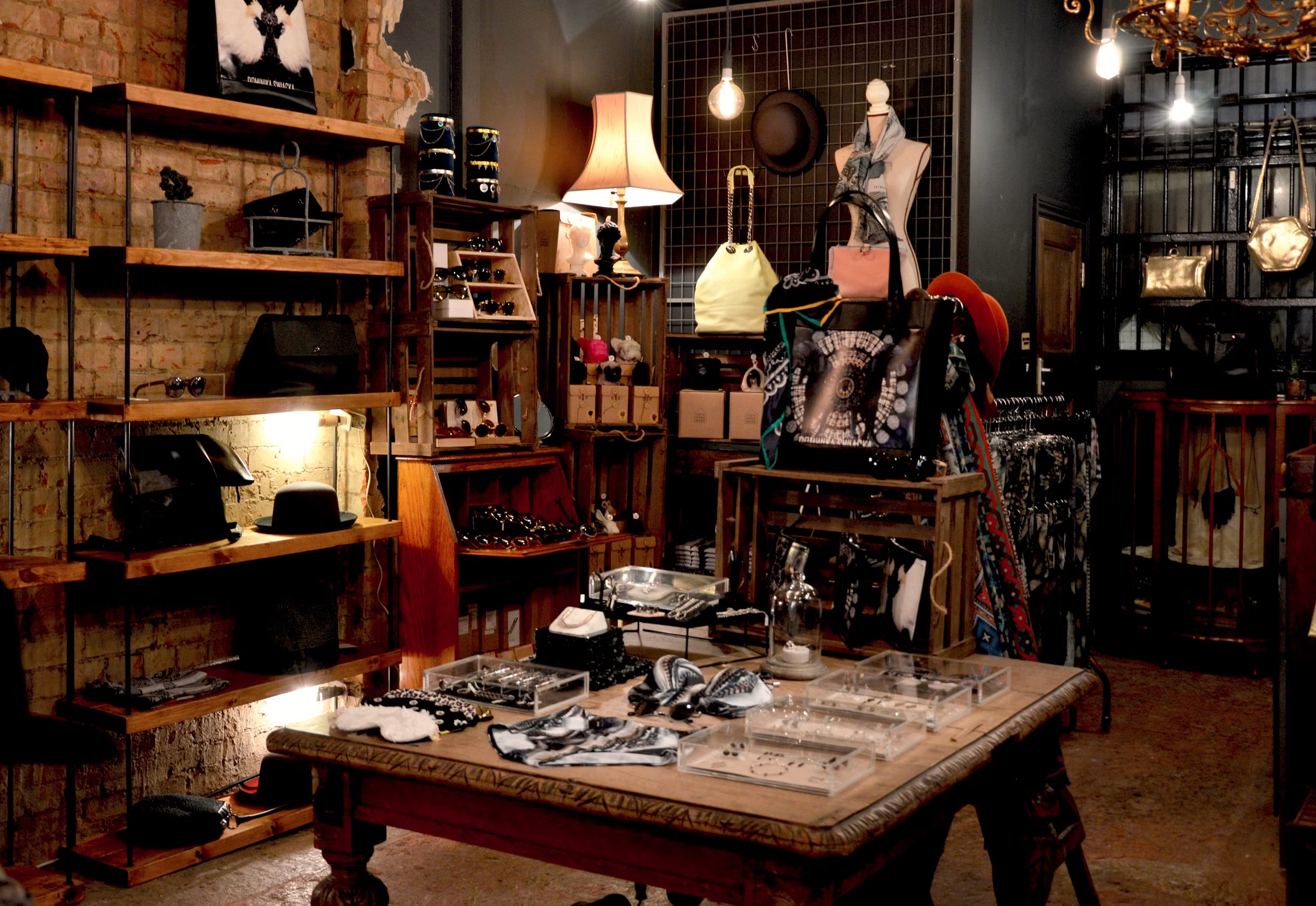 Shop floor with curated antique pieces